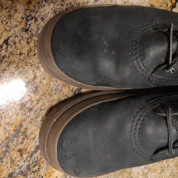 Sorel Caribou Street Waterproof Boots Black Brown Leather Lace Up Men's Sz 12